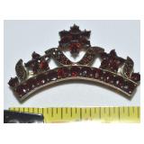 Victorian Bohemian Garnet Tiara/Crown Brooch