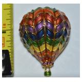 Vintage Goldtone Detailed Enamel Hot Air Balloon
