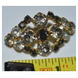 Vintage Goldtone Rhinestone Brooch