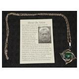 Ken Kantro 925 Sterling Malachite Cabachon