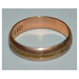 Antique 14k Gold Crown Hallmark Wedding Band