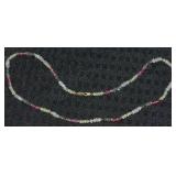 Zoe B 14k Gold Faceted Multi Gemstone Necklace