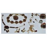 Lot of Harvest/Repair Jewelry w/Garnets, GF, RS+