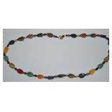 Southwestern Style Carved Stone "Leaf" Beaded