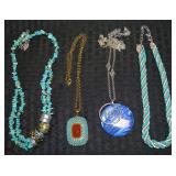 (4) Necklaces Lot w/ Coldwater Creek Turquoise +