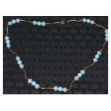 Atlantic Jewelry Co 14k Gold Pearl & Turquoise