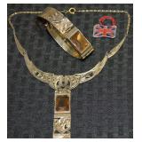 Vtg Miracle Hills of Britain Egyptian Art Deco Set