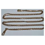 Antique 25.5"L Gold Filled Pocket Watch Fob Chain