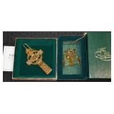 (2) Baldwin Ornaments w/ 1999 Celtic Cross &