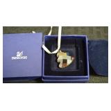 Swarovski Crystal Christmas Tree Goldtone Mini