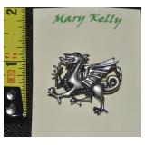 Mary Kelly 925 Sterling Dragon Brooch