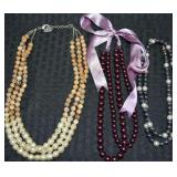 (3) Beaded Necklaces w/Coldwater Creek Stone &