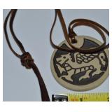 Handmade Welsh Dragon Stoneware Pendant w/