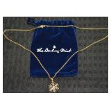Danbury Mint Silver & Gold Tone Snowflake Pendant