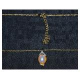 Danbury Mint Goldtone Diamond & Pearl Pendant