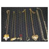 (6) Vtg-Contempo Goldtone Necklaces w/ Direction