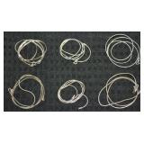 (6) 925 Sterling Silver 18" Long Chains