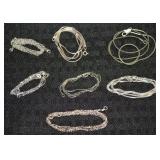 (7) 925 Sterling Silver 18" Long chains
