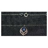 RJ 925 Sterling Mystic Topaz & Diamond Pendant