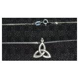 RIL 925 Sterling Celtic Triquetra Pendant Necklace
