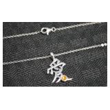 925 Sterling Japanese Kanji Love Pendant Necklace