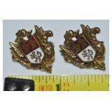 Vintage Coro Goldtone Heraldic Eagle Coat of Arms