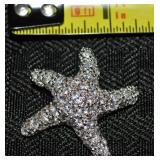 925 Sterling CZ Sea STar Starfish Pendant