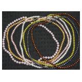 (7) Danbury Mint 925 Sterling Multicolor Pearl