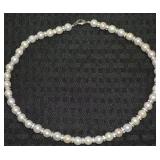 Danbury Mint 925 Sterling Pearl Strand Necklace 18