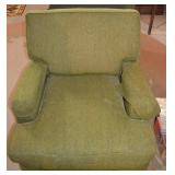 Vintage Green Upholstered Low Profile Lounge