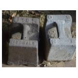 (2) 50lb Weights - US and McDonald