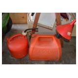 (2) Red Plastic Gas Cans