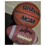 (2) Vintage Balls w/ NCAA Wilson Basketball +