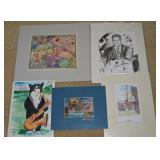 Unframed Artwork Lot: Azade, Kapugi, Ilse, Noice