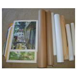 Large Envelope full of Litho Art Prints + Mystery