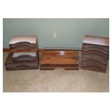 Lot of Handcrafted Wooden Storage Cubicles w/