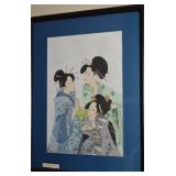 Original Geisha Girls Framed Washi Paper Collage