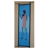 Atals Signed Original Tribal Wall Art w/Metal Ends