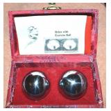 Vintage Chinese Exercise Stress Ball Set in case