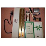 Misc Lot w/ Irish Linen Handkerchiefs, Swank Rack,