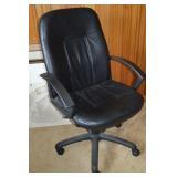 Contempo Black Faux Leather Office Chair Novamex