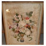 Vintage Shadowbox Framed Floral Arrangement in