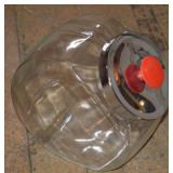 Vintage Glass Countertop Candy Canister w/