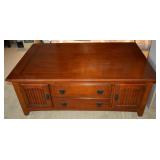 Contempo Coffee Table w/ 2 Cabinet & 2 Drawers