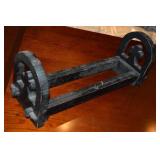 Vintage Carved Wood Folk Art Style Book Rack