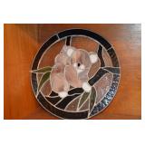 Vintage Stained Glass Round Suncatcher w/Koala