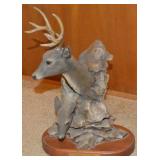 Randy Reading Signed Quiet Solace Deer Sculpture