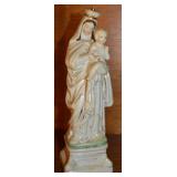 Antique Handpainted Porcelain Madonna & Child