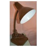 Vtg UL Brown Metal Desk Lamp 16" @ Tallest