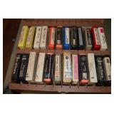 Case Full of Vintage 8 Track Tapes: Beatles, Kinks